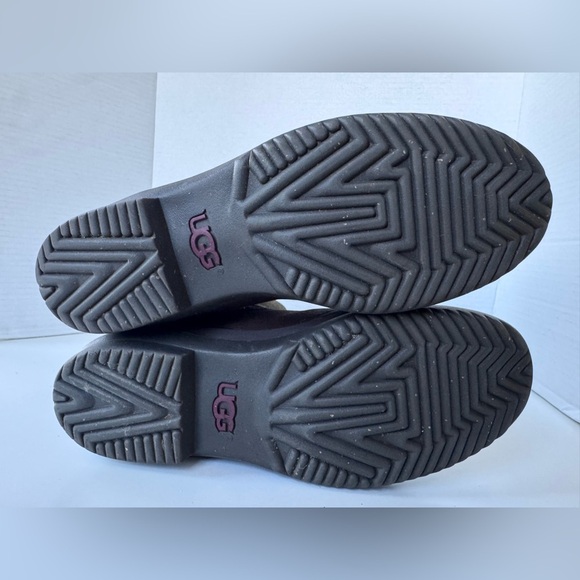 UGG Simmens waterproof Sherpa lined biker moto style boots shoes size 7 - Picture 9 of 11